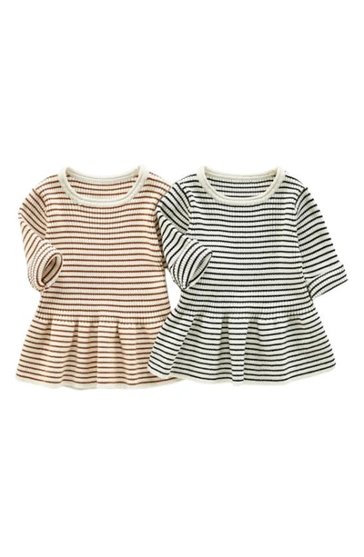 Ashmi And Co Rylee Stripe Cotton Dress In Black