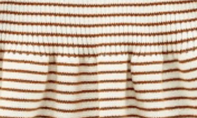 Shop Ashmi And Co Rylee Stripe Cotton Dress In Brown