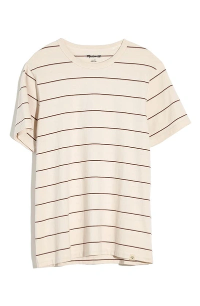 Shop Madewell Garment Dyed Allday Crewneck T-shirt In Vintage Linen Stripe