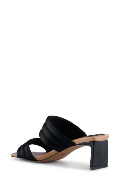 Shop Shoe The Bear Sylvi Padded Strap Sandal In 821 Black Satin