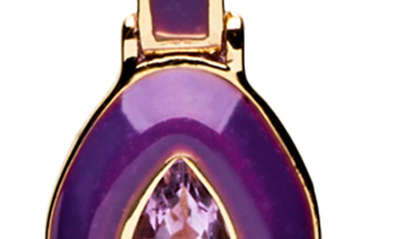 Shop Awe Inspired Aura Necklace In Gold - Violet