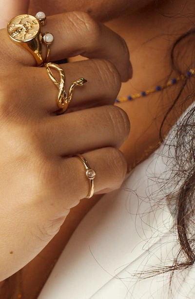 Shop Awe Inspired Moonstone Ring In Gold Vermeil