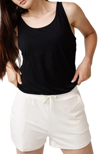 Shop Cozy Earth Pajama Shorts In Ivory