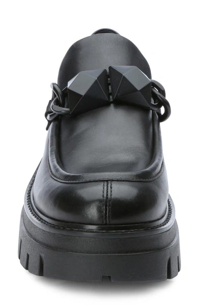 Shop Ash Leroy Platform Loafer In Black/ Black