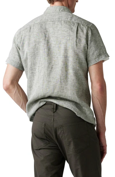 Shop Rodd & Gunn Regular Fit Ellerslie Linen Shirt In Sage