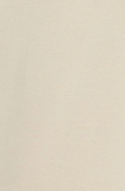 Shop Moncler Logo Side Cotton Blend Hoodie In Cream