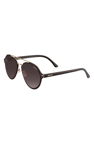 Shop Velvet Eyewear Jesse 55mm Aviator Sunglasses In Copper