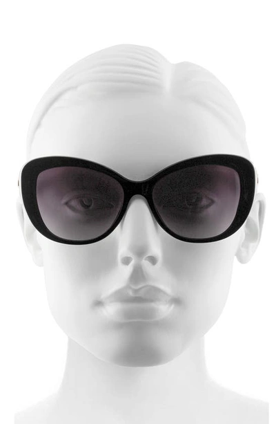 Shop Velvet Eyewear Chrystie 55mm Cat Eye Sunglasses In Black