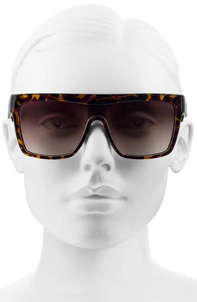 Shop Velvet Eyewear Melania 58mm Gradient Shield Sunglasses In Tortoise