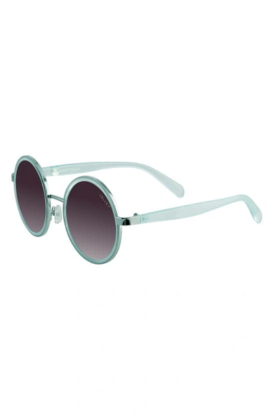 Shop Velvet Eyewear Essie 52mm Gradient Round Sunglasses In Silver