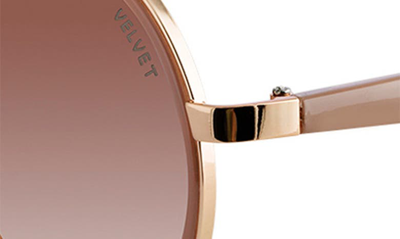 Shop Velvet Eyewear Essie 52mm Gradient Round Sunglasses In Blush