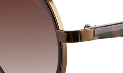 Shop Velvet Eyewear Essie 52mm Gradient Round Sunglasses In Tortoise