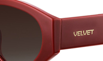 Shop Velvet Eyewear Rosa 52mm Cat Eye Sunglasses In Red