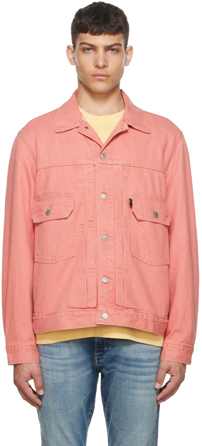 Shop Levi's Pink Contemporary Type 2 Trucker Denim Jacket In Naturals Madder Truc