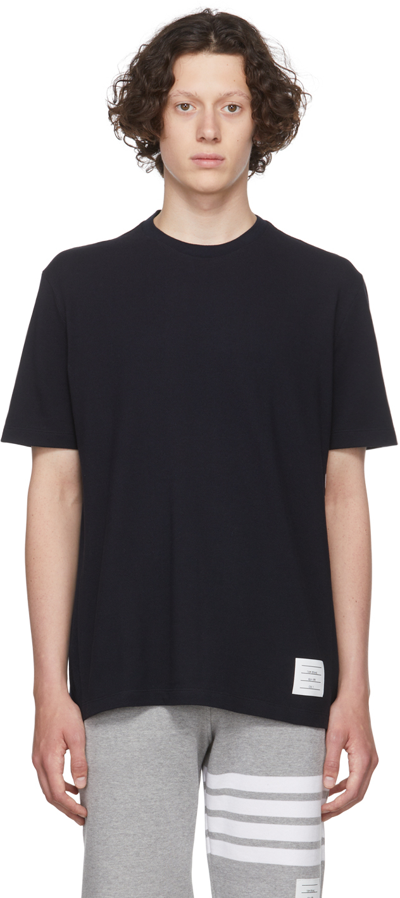 Shop Thom Browne Navy 4-bar T-shirt In 415 Navy