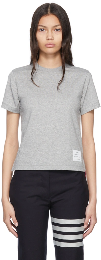 Shop Thom Browne Gray Cotton T-shirt In 055 Lt Grey
