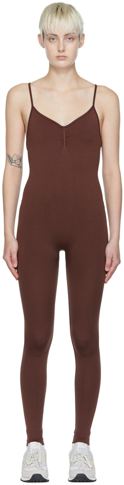 Prism Brown Balanced Jumpsuit In Maroon