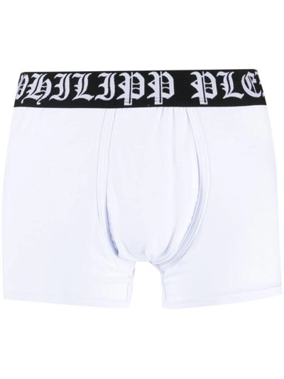 Shop Philipp Plein Logo-waist Boxers In White