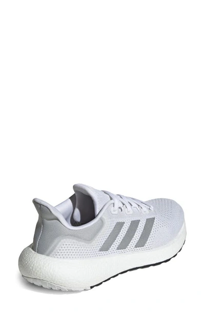 Shop Adidas Originals Pureboost 22 Running Shoe In White/ Silver Met./ Core Black