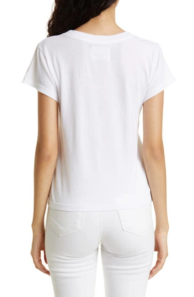 Shop Citizens Of Humanity Juliette Cap Sleeve Supima® Cotton T-shirt In White