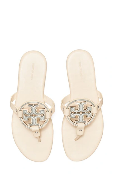 Shop Tory Burch Metal Miller Soft Leather Sandal In New Cream