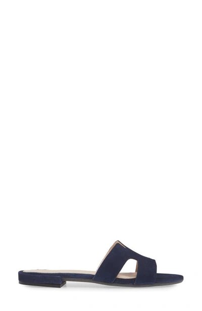 Shop Patricia Green Hallie Slide Sandal In Navy Suede