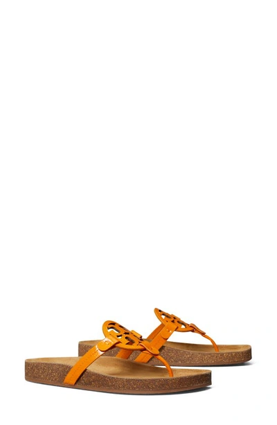 Shop Tory Burch Miller Cloud Sandal In Orange Citrine / Natural