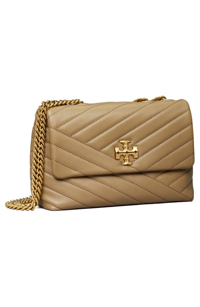 Tory Burch Kira Chevron Small Leather Convertible Shoulder Bag In Sandpiper/rolled  Brass | ModeSens