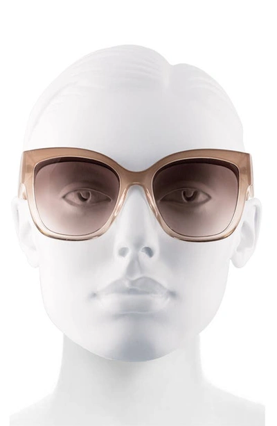 Shop Velvet Eyewear Jane 55mm Gradient Cat Eye Sunglasses In Blush