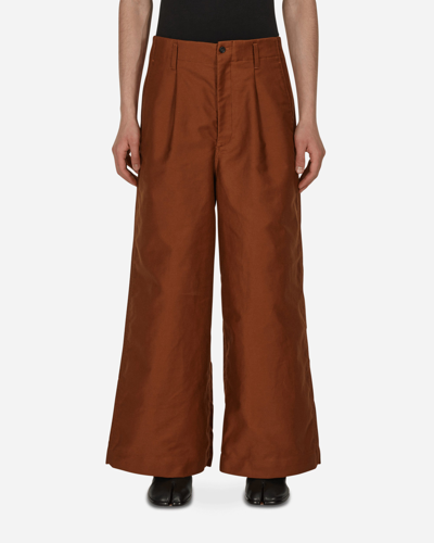 Shop Hed Mayner Elongated Trousers In Brown