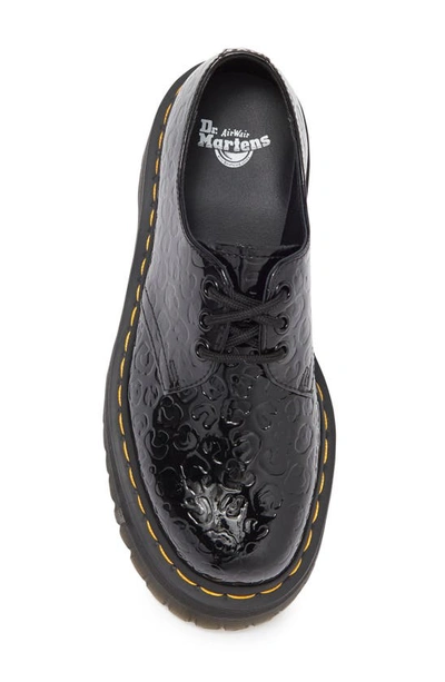 Shop Dr. Martens' 1461 Leopard Embossed Patent Platform Oxford In Black