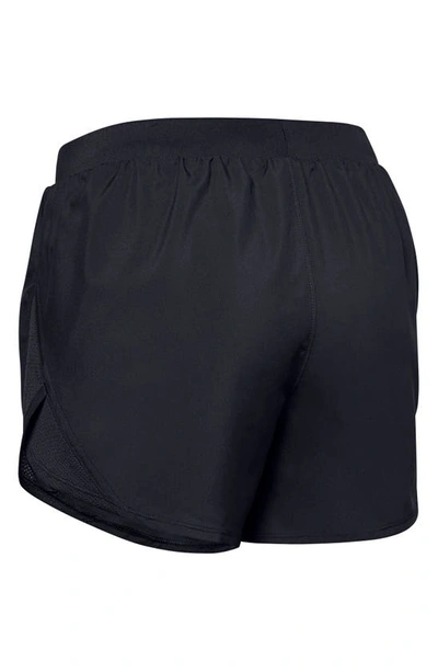 Shop Under Armour Fly By 2.0 Woven Running Shorts In Black / Black / Reflective