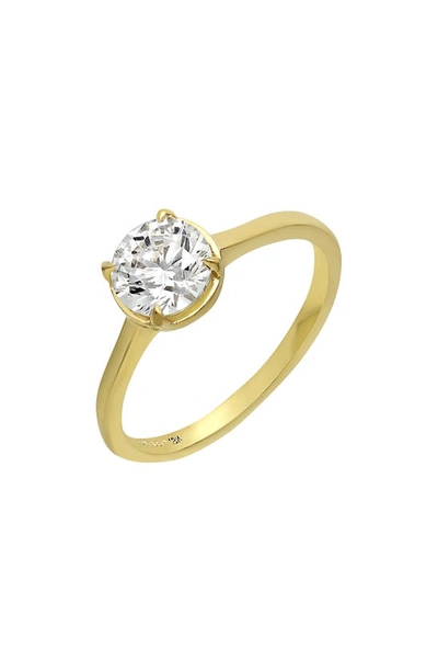Shop Bony Levy Cubic Zirconia Engagment Ring In Yellow Gold