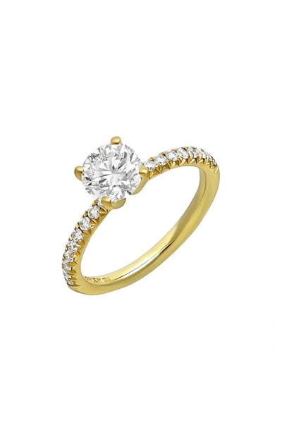 Shop Bony Levy Diamond Engagement Ring Setting In Yellow Gold/ Diamond