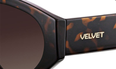 Shop Velvet Eyewear Rosa 52mm Cat Eye Sunglasses In Tortoise