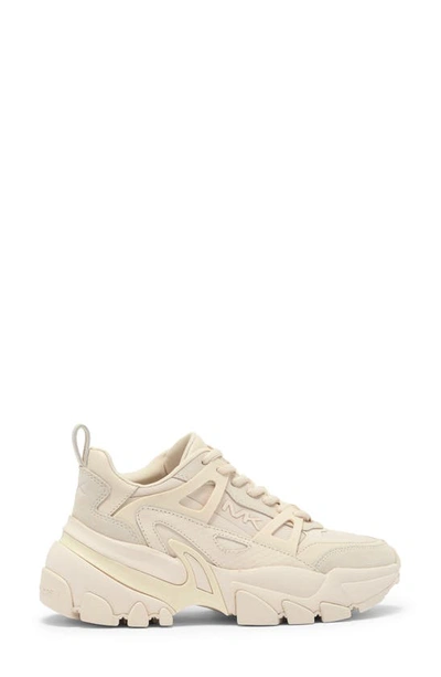 Shop Michael Michael Kors Nick Trainer Sneaker In Light Cream