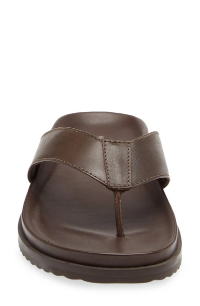Shop Nordstrom Smith Leather Sandal In Brown Dark