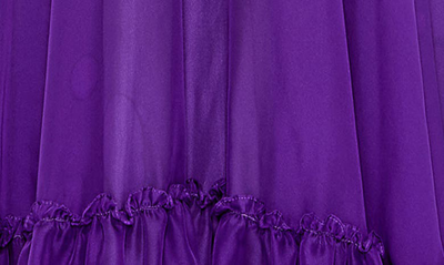 Shop Mac Duggal Side Cutout Chiffon Gown In Purple