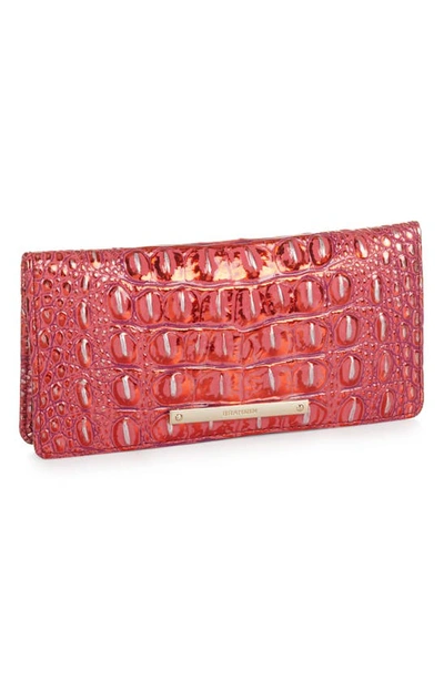 Shop Brahmin 'ady' Croc Embossed Continental Wallet In Red Dragon Melbourne