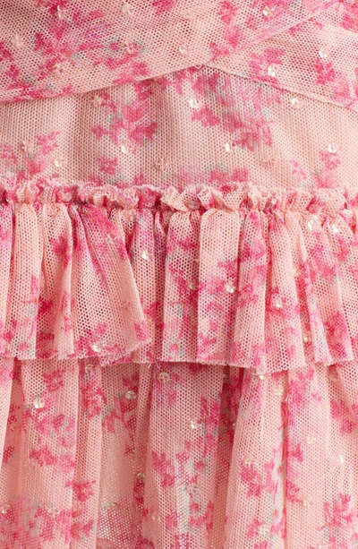 Shop Loveshackfancy Roey Floral Print Cotton Blend Minidress In Autumn Rose