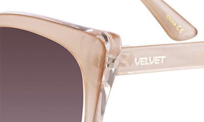 Shop Velvet Eyewear Ada 52mm Cat Eye Sunglasses In Blush