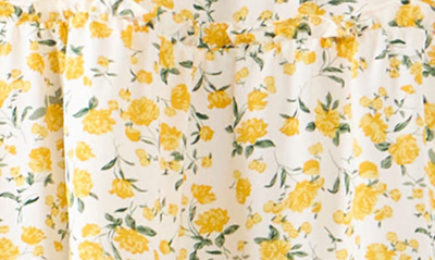 Endless Rose Floral Print Tiered Sundress In Yellow Multi