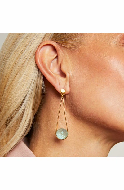 Shop Dean Davidson Ipanema Drop Earrings In Aquamarine/ Gold
