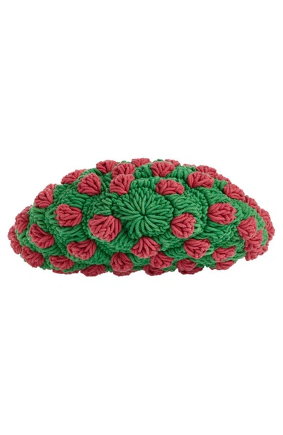 Clare V. Green Red Crochet NWT Fraise Strawberry Shoulder Bucket
