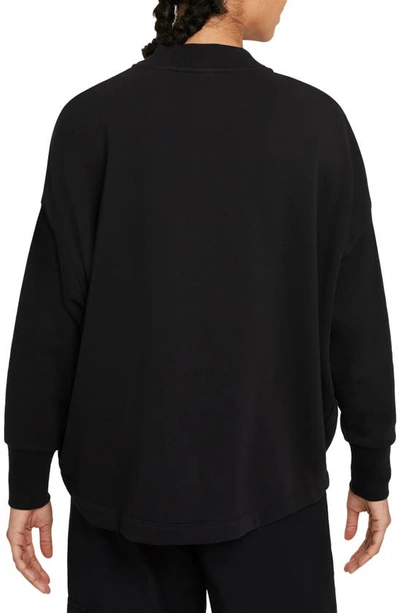 Nike Women's  Sportswear Essential Fleece Cardigan In Black/ White