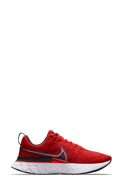 Nike React Infinity Run Flyknit 2 Running Shoe In Chile Red/ Hyper Pink/ Black