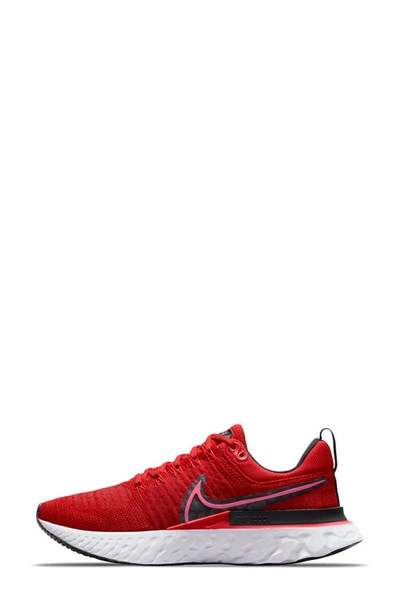 Nike React Infinity Run Flyknit 2 Running Shoe In Chile Red/ Hyper Pink/ Black