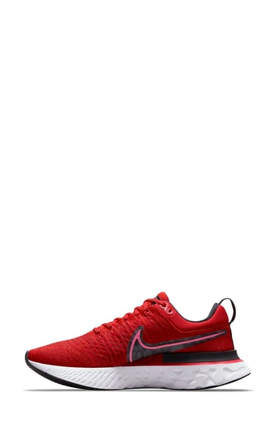 Nike React Infinity Run Flyknit 2 Running Shoe In Chile Red/ Hyper Pink/ Black