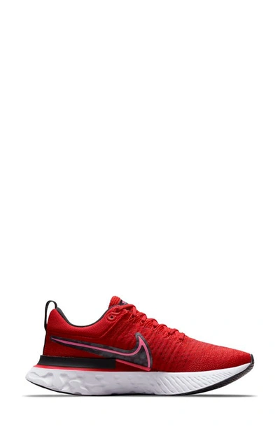 Nike React Infinity Run Flyknit 2 Running Shoe In Chile Red/ Hyper Pink/ Black