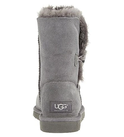 Ugg Mini Bailey Button Ii Genuine Shearling Boot In Grey